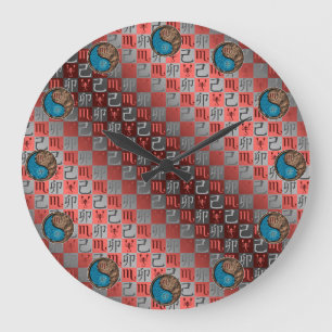 Scorpio & Earth Rabbit Large Clock