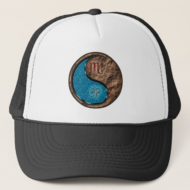 Scorpio & Earth Rabbit Trucker Hat (Front)
