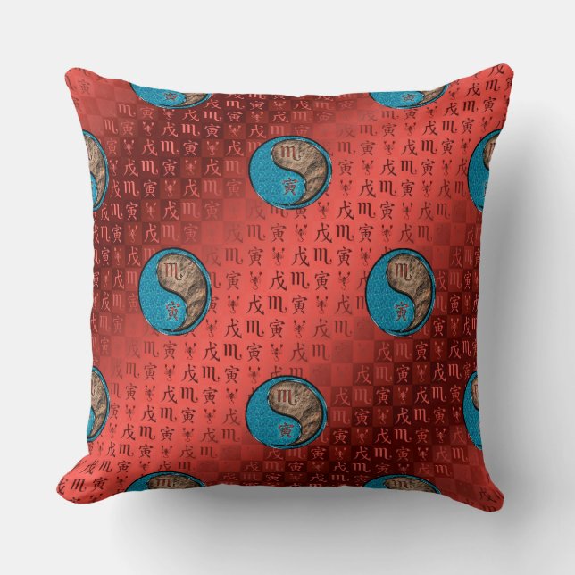 Scorpio & Earth Tiger Cushion (Front)