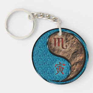 Scorpio & Earth Tiger Key Ring