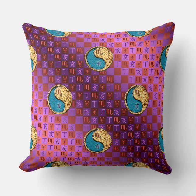 Scorpio & Fire Boar Cushion (Front)