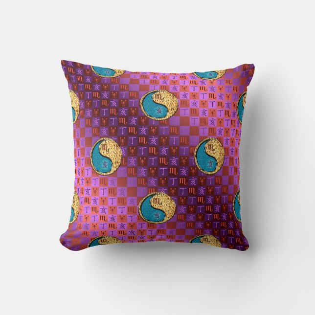 Scorpio & Fire Boar Cushion (Front)