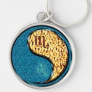Scorpio & Fire Dog Key Ring