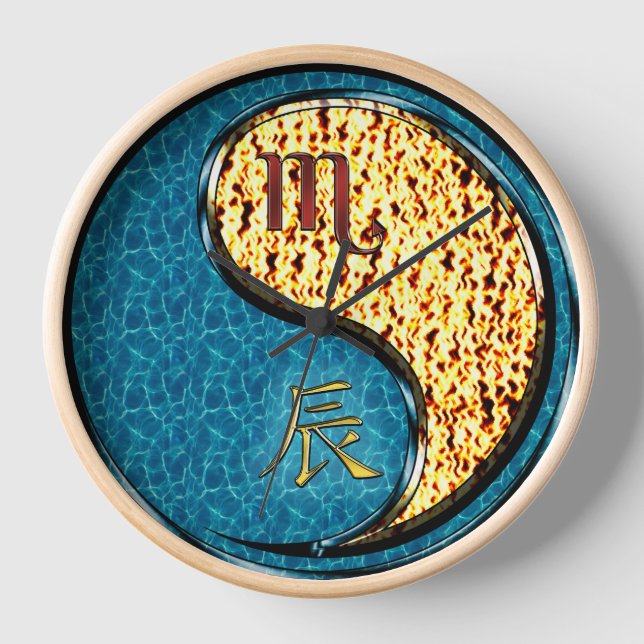 Scorpio & Fire Dragon Clock (Front)