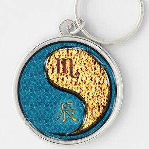 Scorpio & Fire Dragon Key Ring