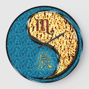 Scorpio & Fire Dragon Large Clock