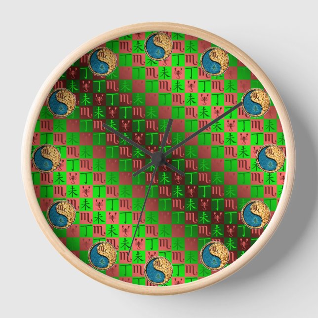 Scorpio & Fire Goat Clock (Front)