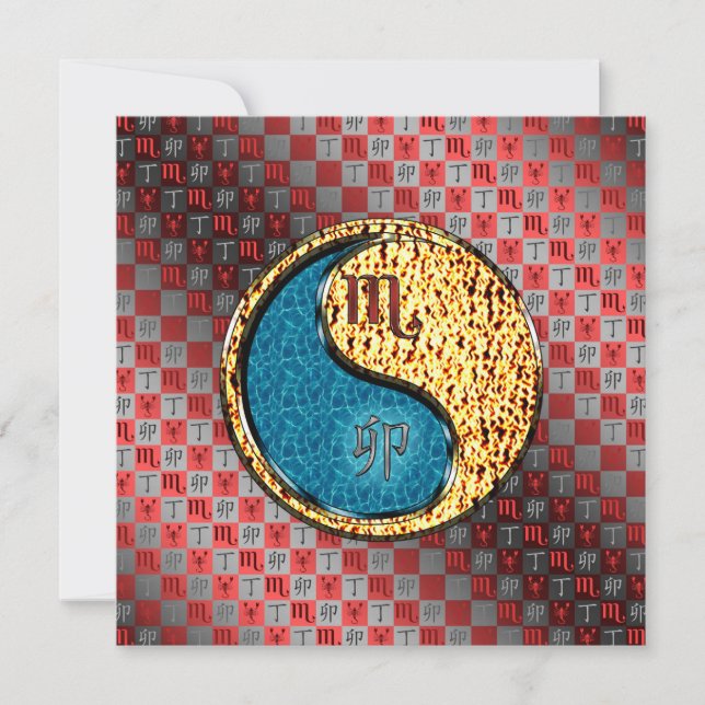 Scorpio & Fire Rabbit Card (Front)