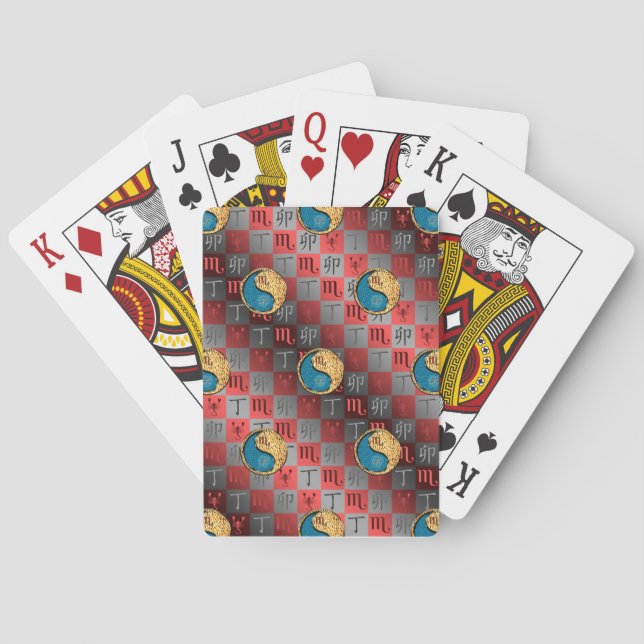 Scorpio & Fire Rabbit Playing Cards (Back)