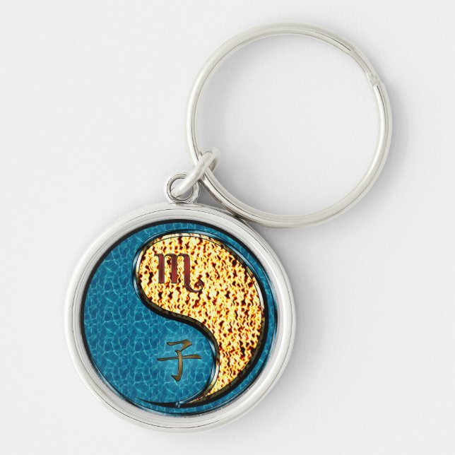 Scorpio & Fire Rat Key Ring (Front)