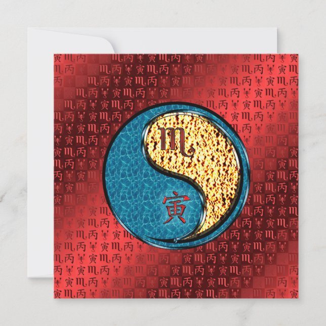 Scorpio & Fire Tiger Card (Front)