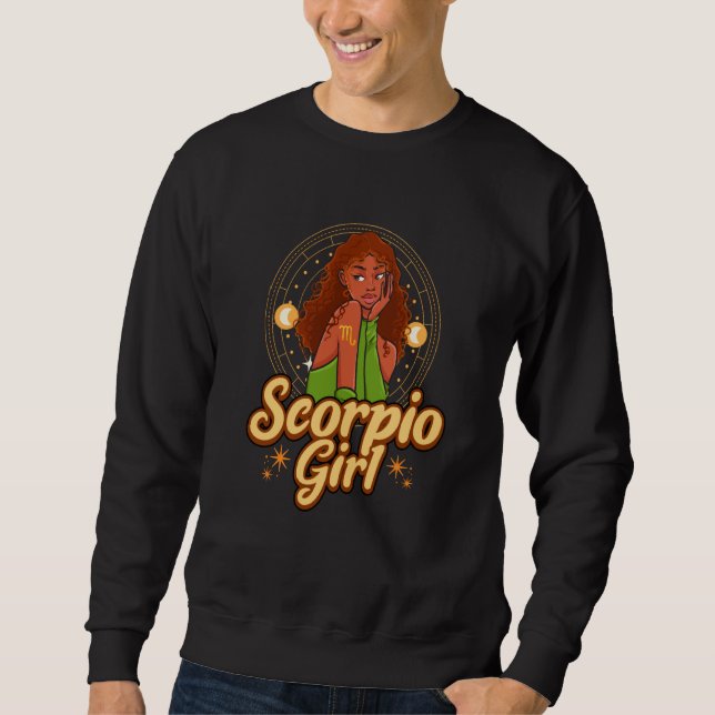 Scorpio Girl Astrology Astrologer Zodiac Sign Horo Sweatshirt (Front)