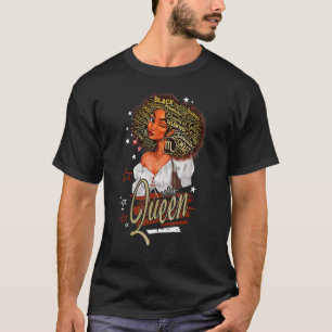 Scorpio Girl Birthday Melanin Afro Queen For Black T-Shirt