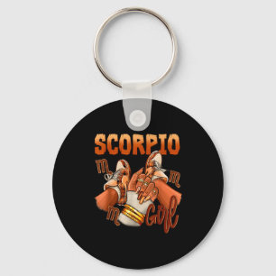 Scorpio Girl Birthday Melanin Black Woman Scute Ss Key Ring