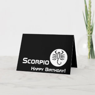 Scorpio, Happy Birthday!-Customise Card