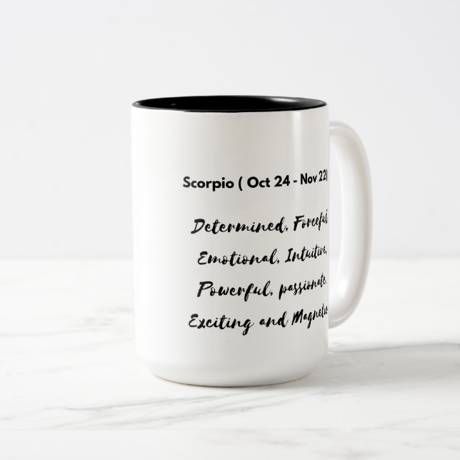Scorpio Happy birthday Gifts Two-Tone Coffee Mug (Front Right)