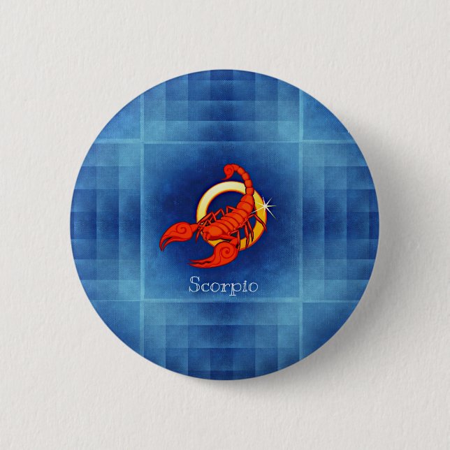 scorpio horoscope 6 cm round badge (Front)