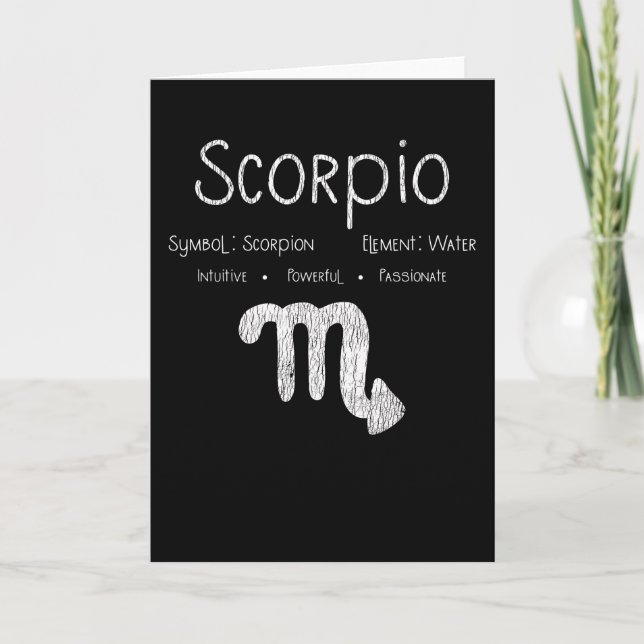 Scorpio Horoscope Astrology Star Sign Birthday Card (Front)
