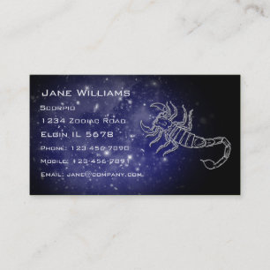 Scorpio Horoscope Business Card