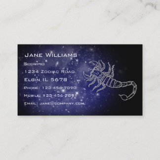 Scorpio Horoscope Business Card