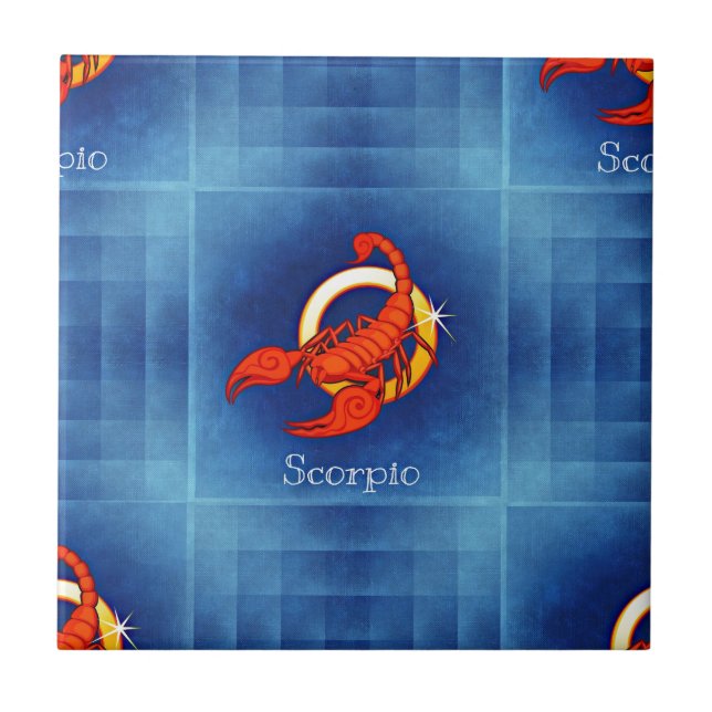 scorpio horoscope ceramic tile (Front)