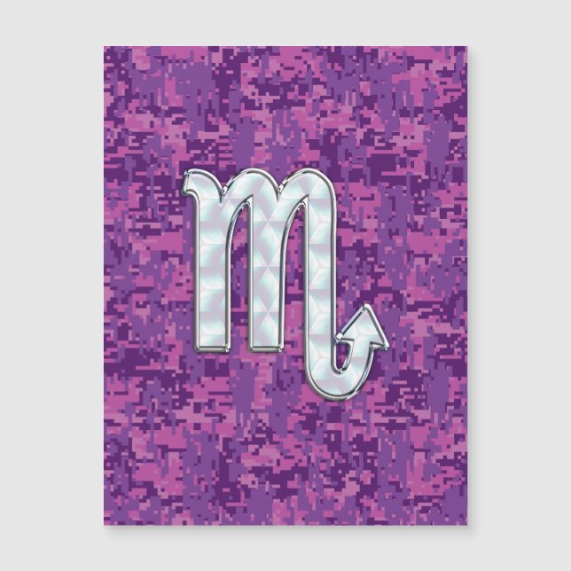 Scorpio Horoscope Sign on Pink Digital Camo (Front)