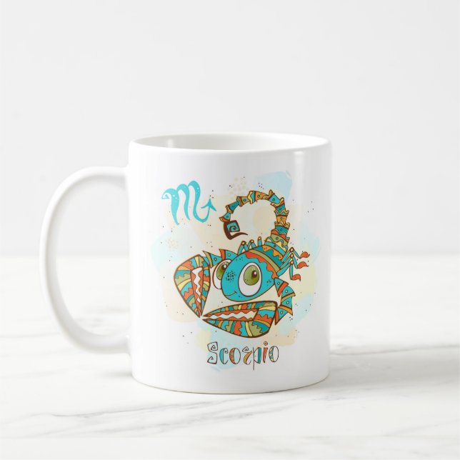 Scorpio Horoscope Zodiac Oct 23 - Nov 21 Birthday Coffee Mug (Left)