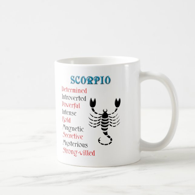 Scorpio Horoscope Zodiac Sign Coffee Mug (Right)