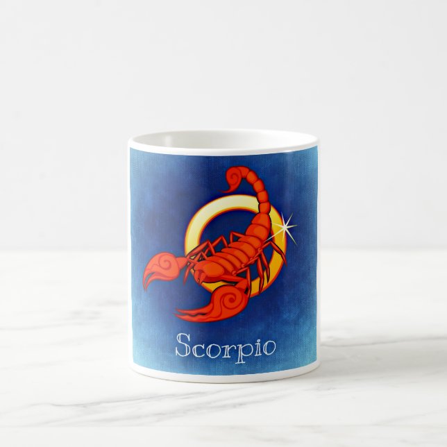 Scorpio in Blue Coffee Mug (Center)