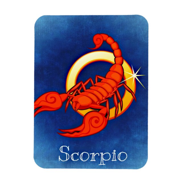 Scorpio in Blue Magnet (Vertical)