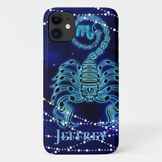 Scorpio in Dark Blue II Case-Mate iPhone Case (Back)