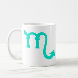 Scorpio in Teal Blue Coffee Mug