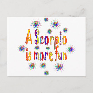 Scorpio is Fun Postcard