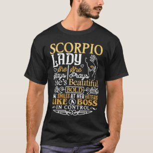 Scorpio Lady Astrology Zodiac Sign Scorpio Woman G T-Shirt