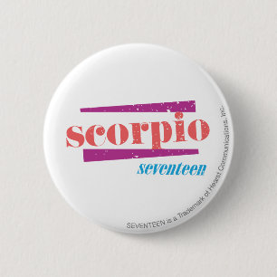 Scorpio LtPink 6 Cm Round Badge