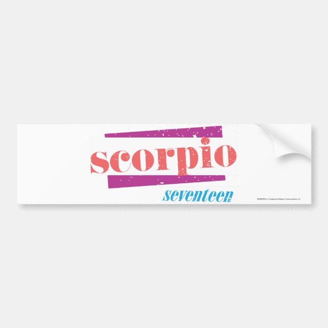 Scorpio LtPink Bumper Sticker (Front)
