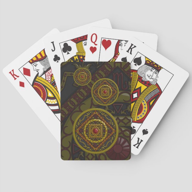 Scorpio Mandala Classic Playing Cards (Back)