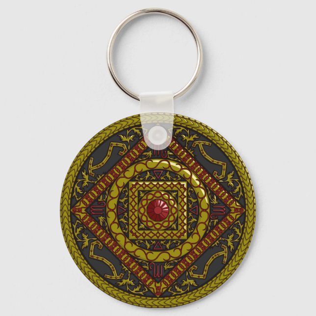 Scorpio Mandala Keychain (Front)