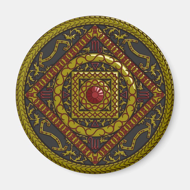 Scorpio Mandala Magnet (Front)