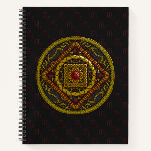 Scorpio Mandala Spiral Notebook