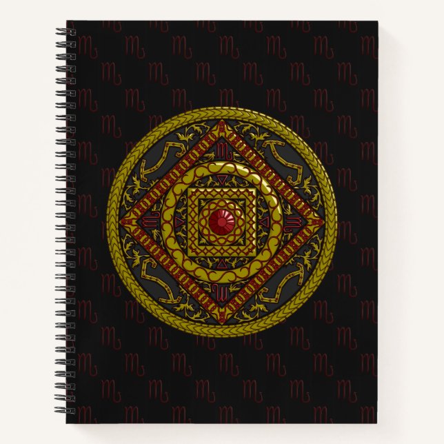 Scorpio Mandala Spiral Notebook (Front)
