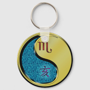 Scorpio & Metal Boar Key Ring
