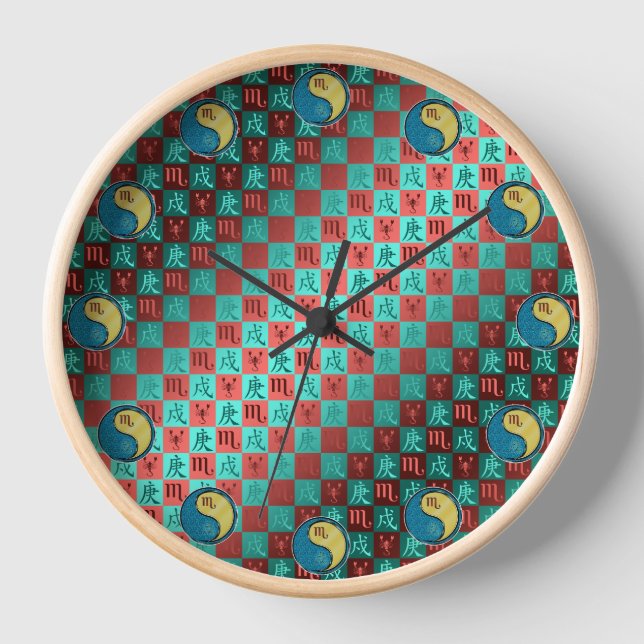 Scorpio & Metal Dog Clock (Front)
