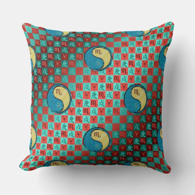 Scorpio & Metal Dog Cushion (Front)