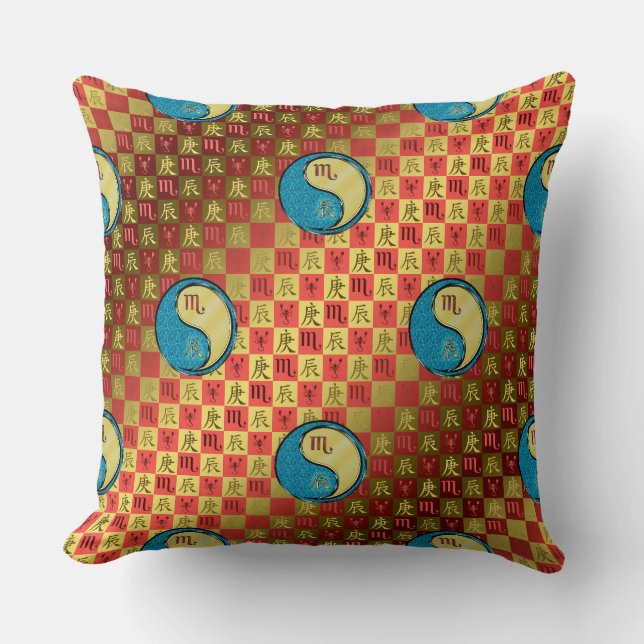 Scorpio & Metal Dragon Cushion (Front)