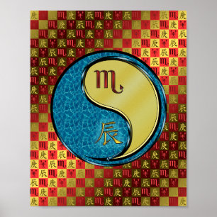 Scorpio & Metal Dragon Poster