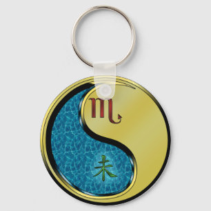 Scorpio & Metal Goat Key Ring