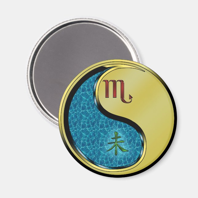 Scorpio & Metal Goat Magnet (Front/Back)