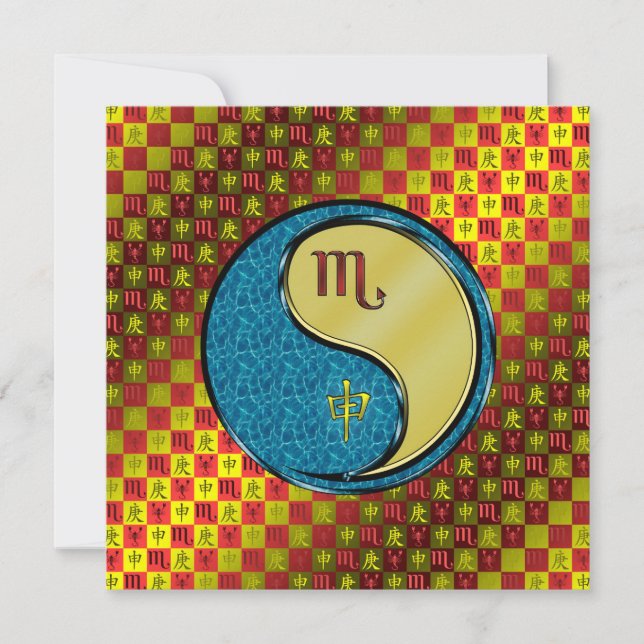 Scorpio & Metal Monkey Card (Front)