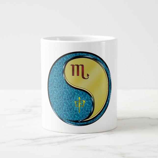 Scorpio & Metal Monkey Large Coffee Mug (Front)